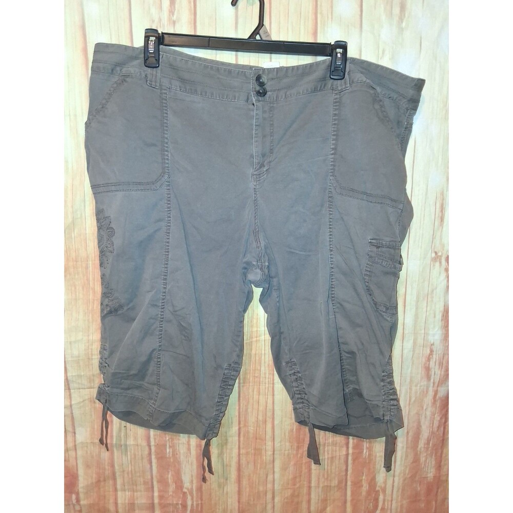 Sonoma Brown Modern Skimmer Capri Pants Sz 24W